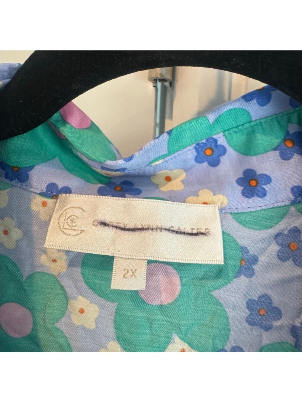 Anthropologie Corey Lynn
Calter Printed Shirt Dress Long Sleeve Blue Size2X NWOT - Picture 12 of 14